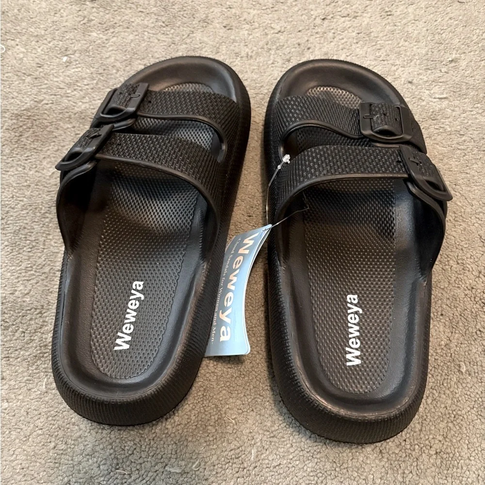 Black Slide Sandals
